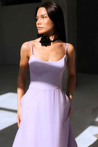 Flirty Strap Midi Summer Dress