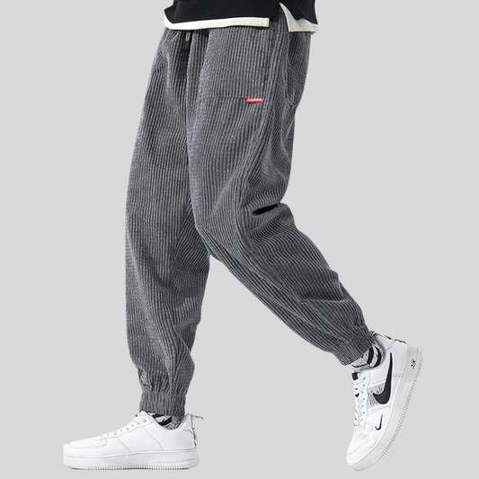 Men's Wide Corduroy Jogger Pants Relaxed Fit - VibreMode