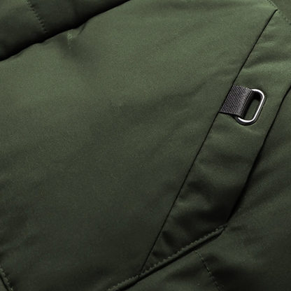 Men's Puffer Hooded Coat Waterproof With Pockets
