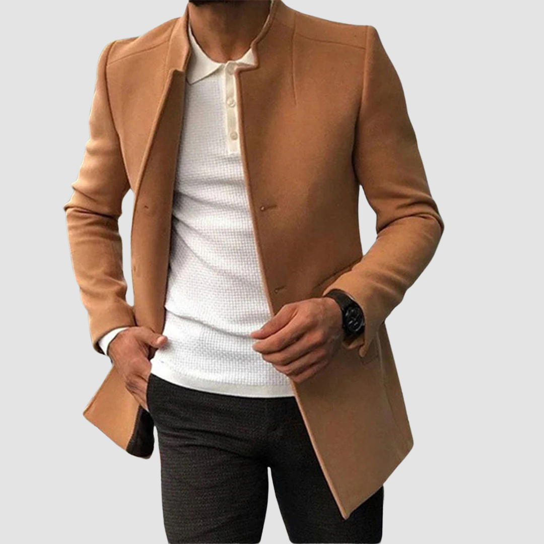 Men's Classic Long Coat Timeless Elegance