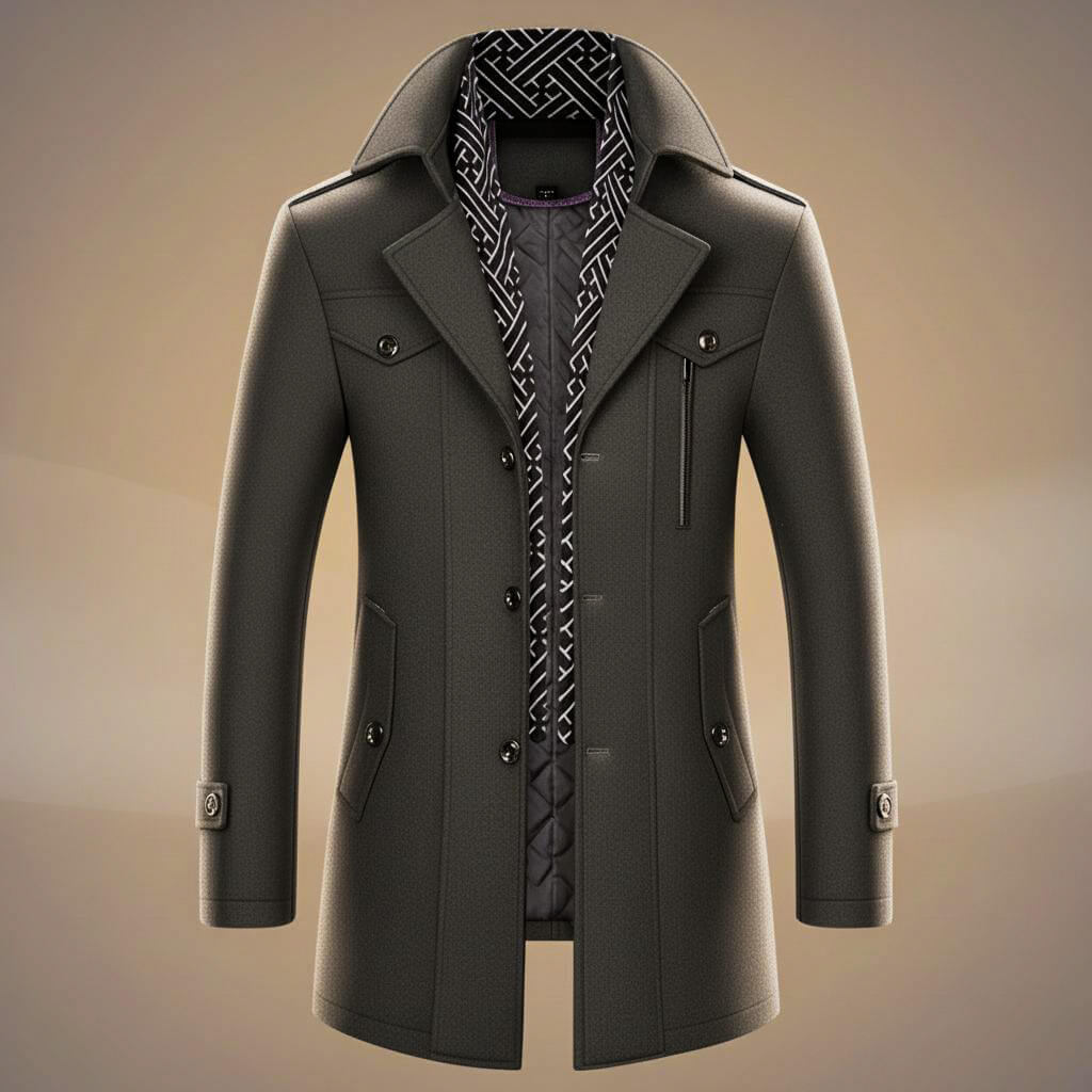 Luxurious Pure Wool Winter Coat