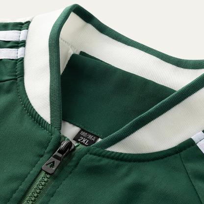 Men's Lightweight Zip Up Track Jacket Breathable Striped Sleeves
