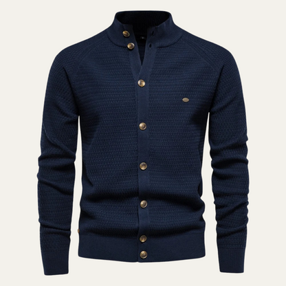 Men's Knitted Cotton Cardigan Button Up Casual