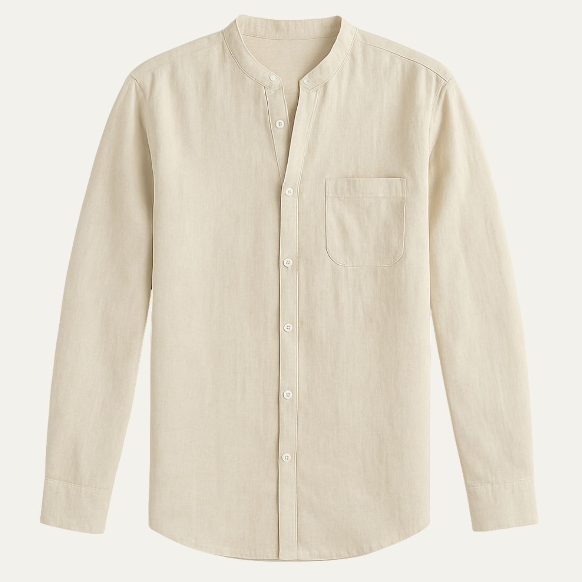 Men's Linen Long Sleeve Shirt - VibreMode