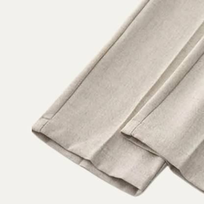 Men's Slim Fit Linen Dress Pants Pleated