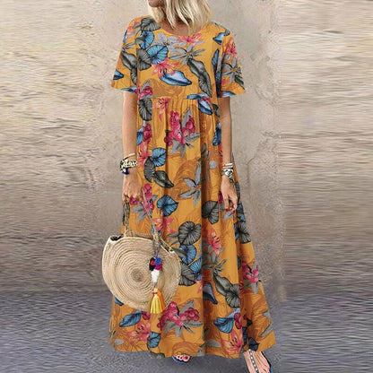 Beautiful Floral Chiffon Maxi Dress for Women