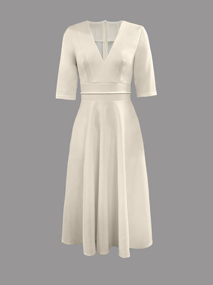 Elegant Ladies Floral Midi Party Dress