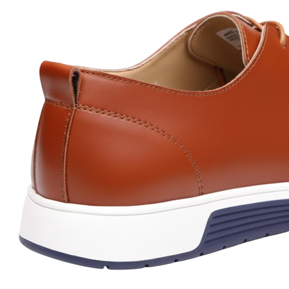 Comfortable Mens Leather Mesh Flat Shoes