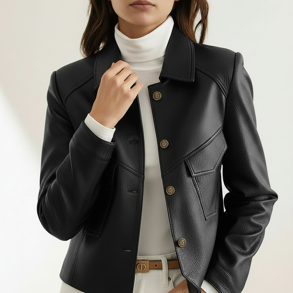 Timeless Brown Leather Biker Jacket