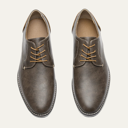 Hartwell Men's Leather Oxford Sneakers Two Tone Casual