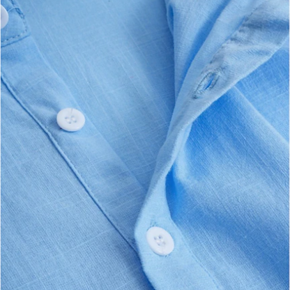Men's Linen Casual Shirt Breathable Beige