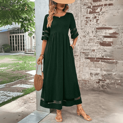 Chic Long Sleeve Evening Maxi Dress