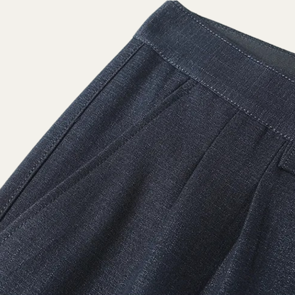 Men's Double Pleated Straight Leg Dress Pants