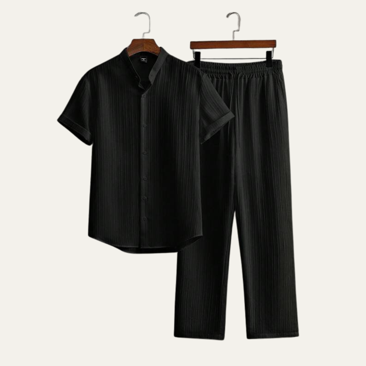 Men's Linen Summer Casual Shirt And Pants Set