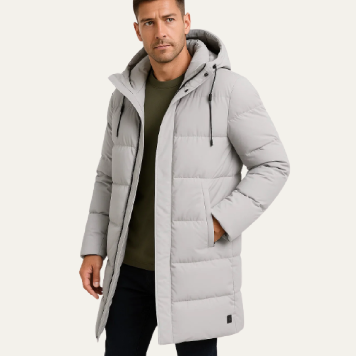 Men's Winter Puffer Hooded Parka Coat