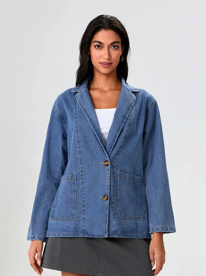 Urbanedge Classic Fit Denim Blazer - VibreMode