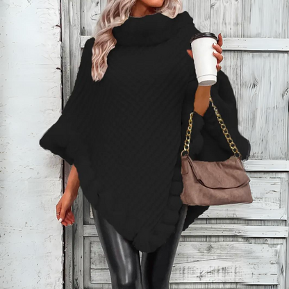 Liv Women's Knitted Cape Warm Beige