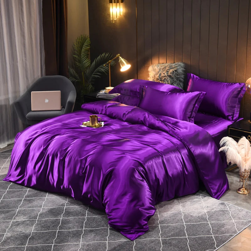 Satin Bedding Set Soft Elegant Design