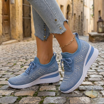 Women’s Wedge Sneakers Lace Up Casual Comfort Walking Shoes