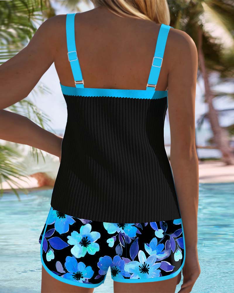 Slimming Women's High Waist Tankini Swimsuit