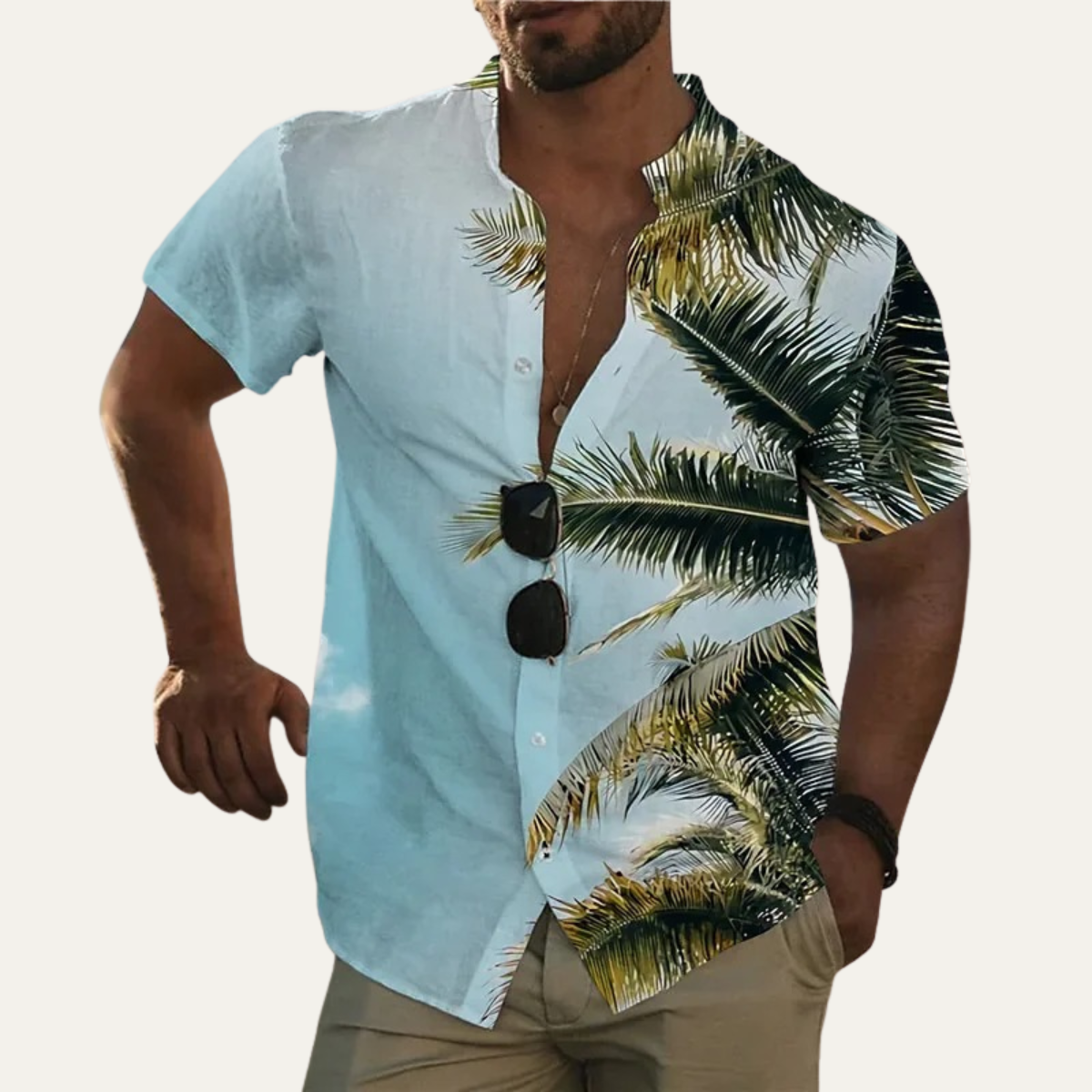 Men's Hawaiian Shirt Tropical Print Coconut Design