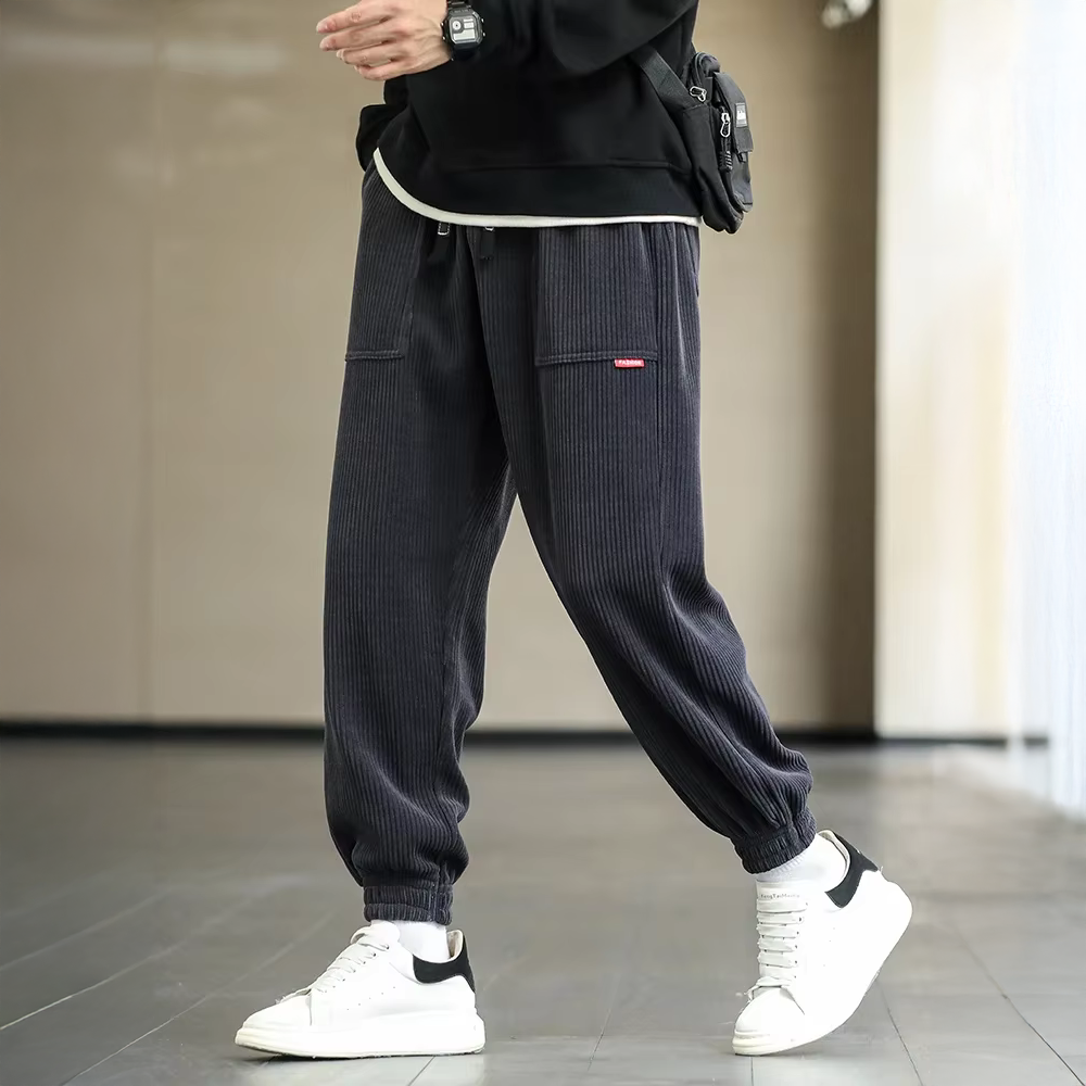 Men's Jogger Pants Ribbed Cuff Hem