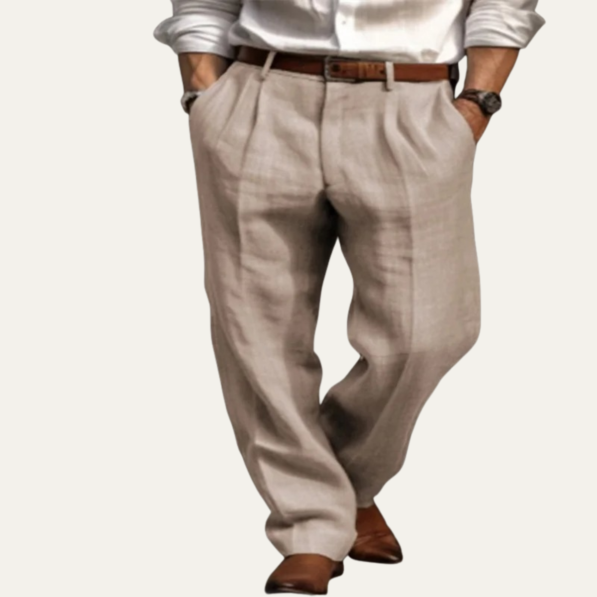 Men's Vintage Pleated Straight Pants