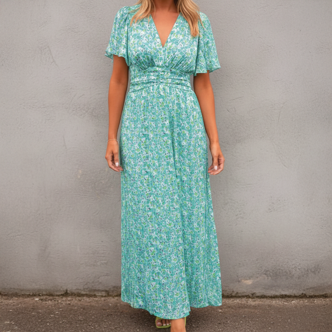 Beautiful Flower Long Evening Dress