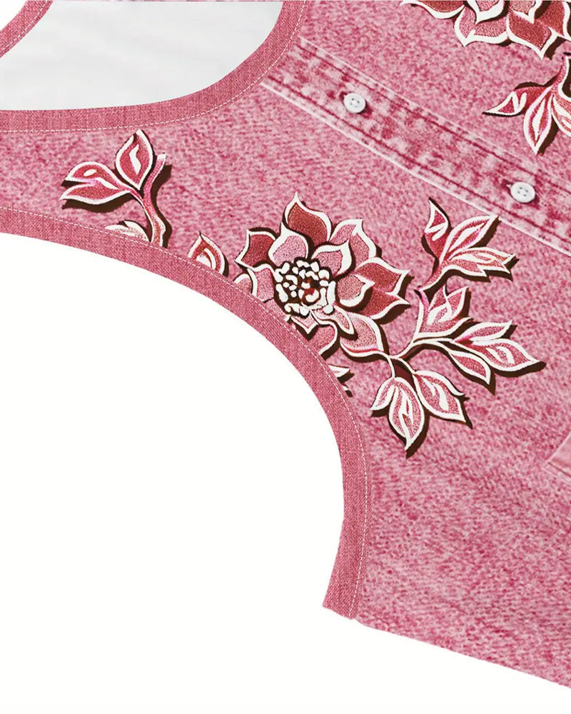Women's Printed Dress Decorative Motif