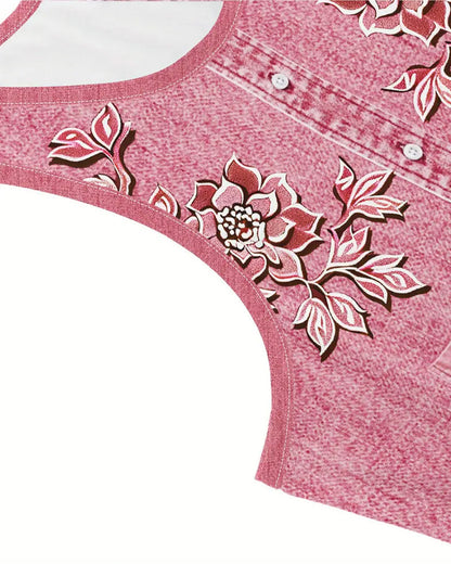 Women's Printed Dress Decorative Motif