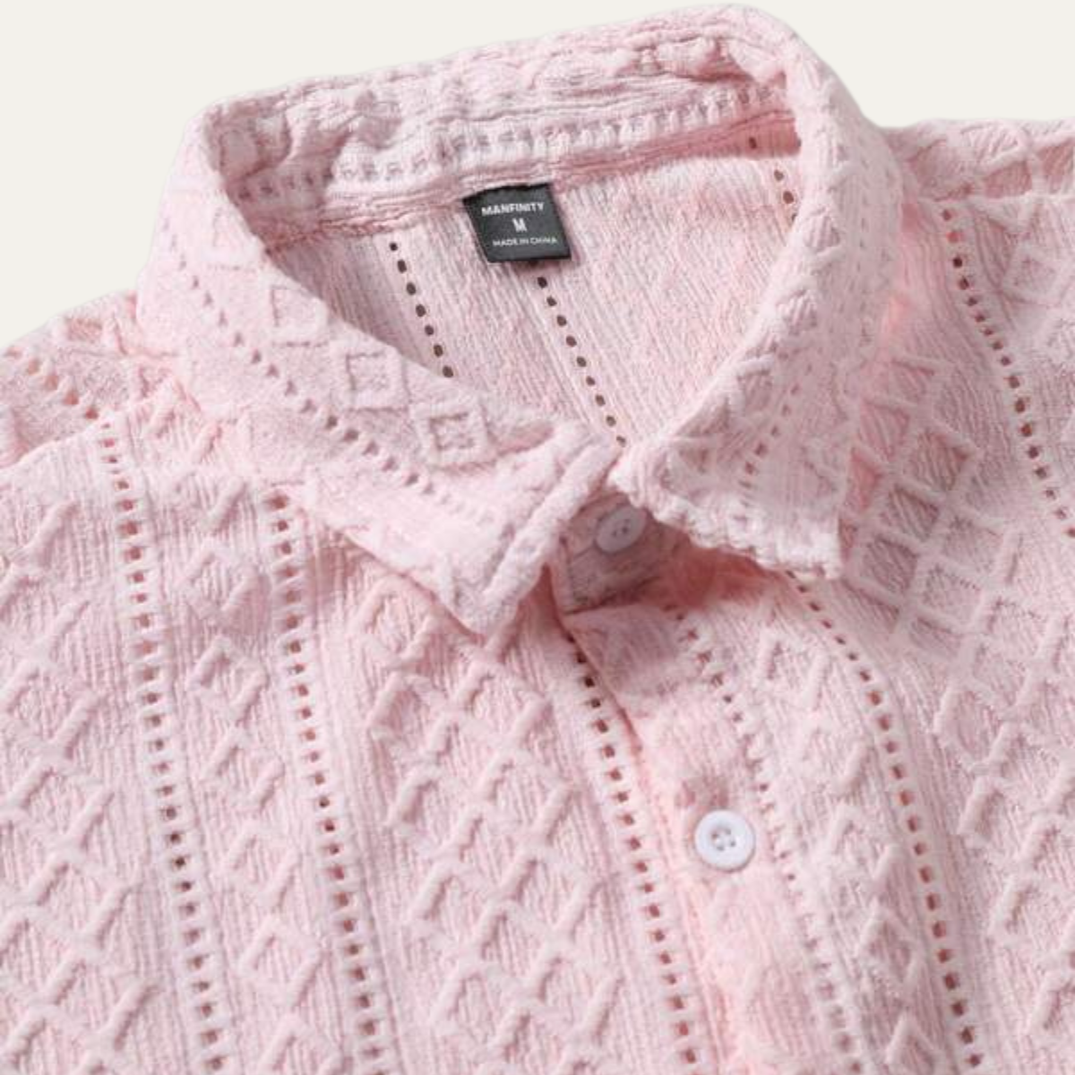 Men's Soft Textured Button Up Shirt