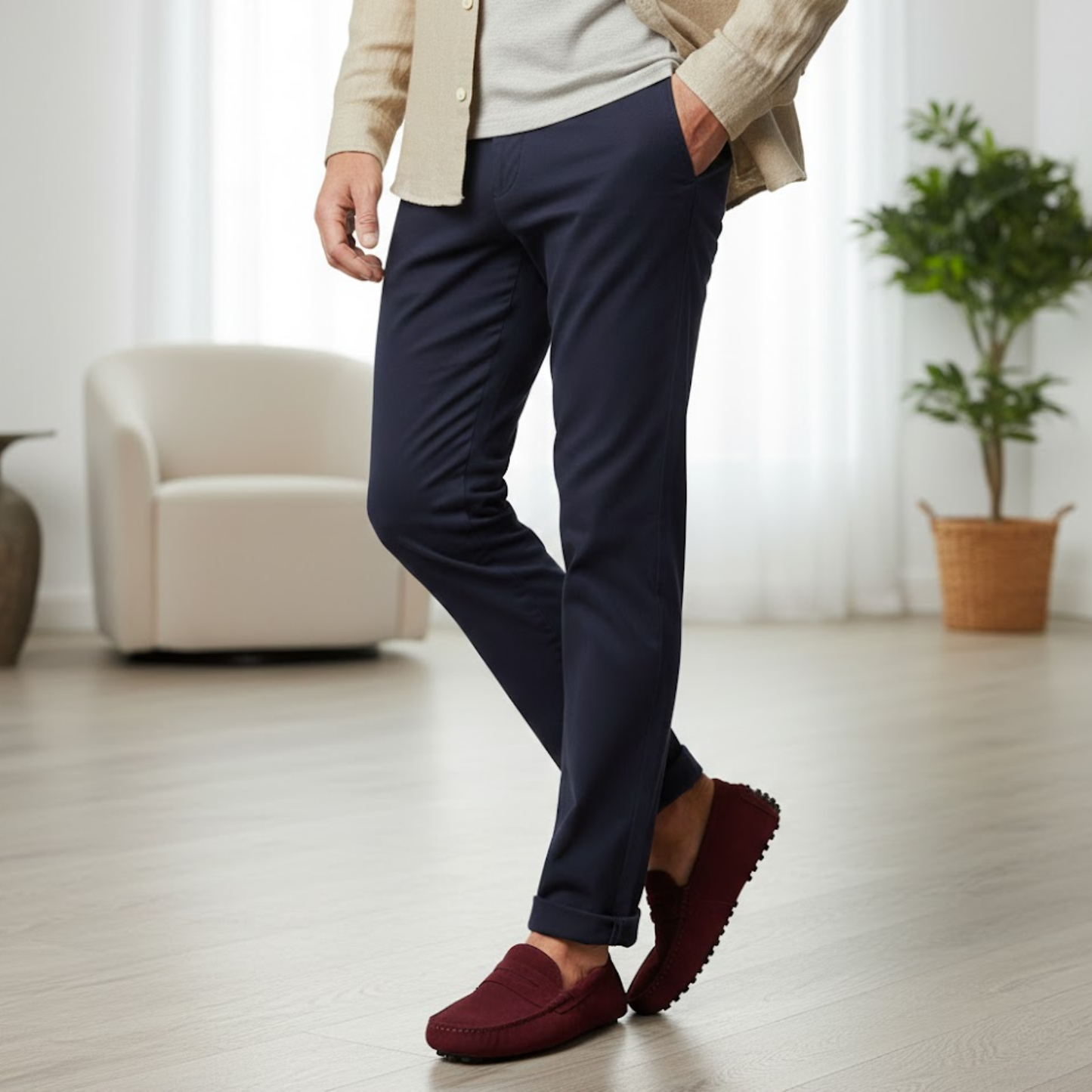 Luxury Leather Slip On Driving Shoes