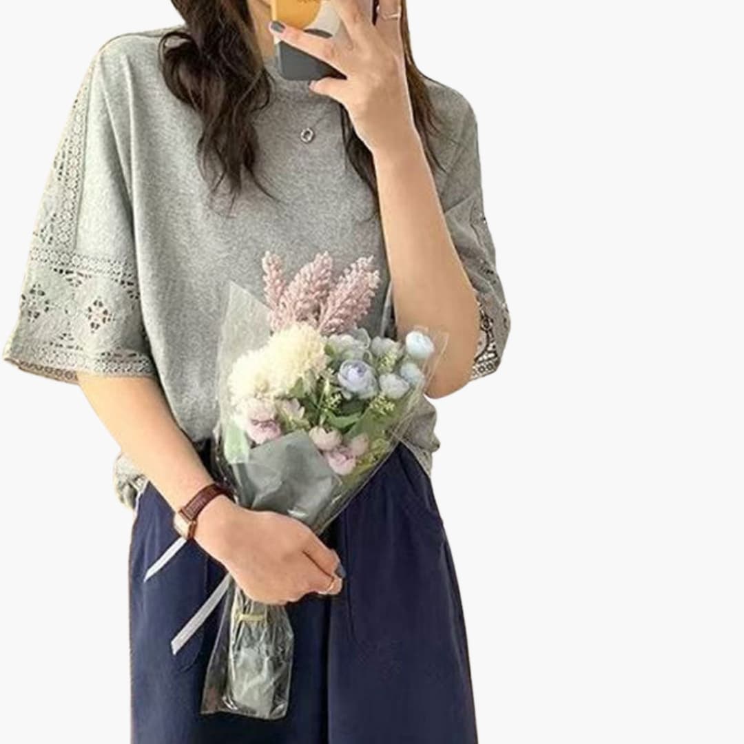Women's Short Sleeve Lace T-Shirt