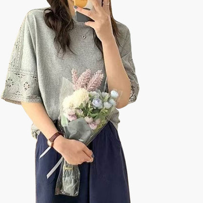 Women's Short Sleeve Lace T-Shirt