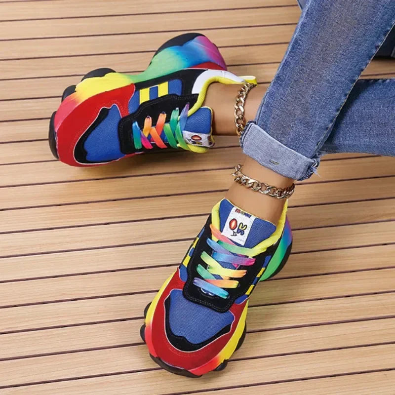 Multicolor Platform Sneakers - VibreMode