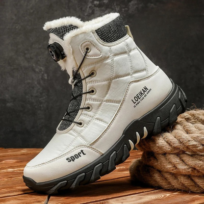 Men's Insulated Snow Boots Plush Lined Waterproof Black