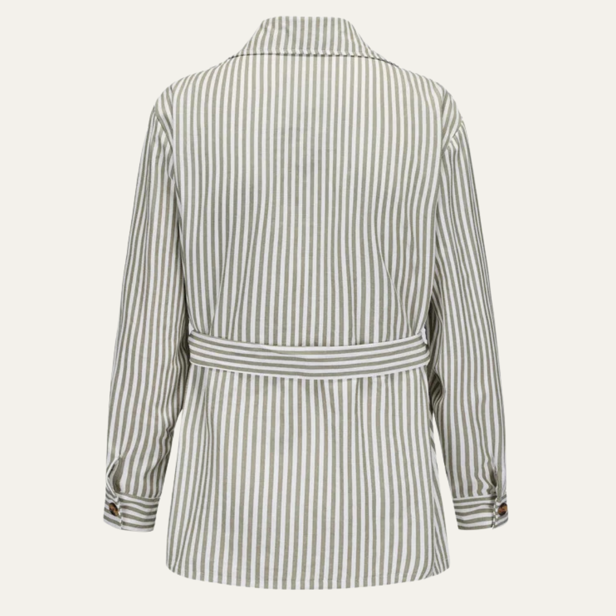 Men's Striped Button Down Shirt Cotton With Pockets