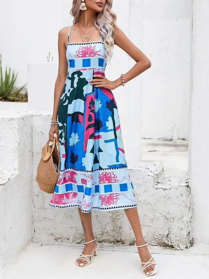 Elegant Mid Length Summer Dress