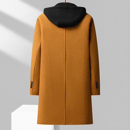 Warm Thick Woolen Hooded Coat