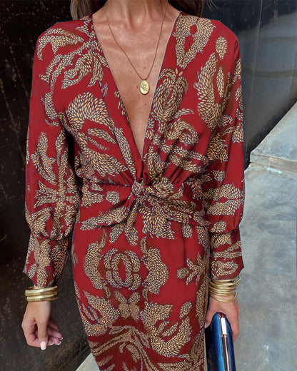 Elegant Silk Tie Dress Fashionable Style