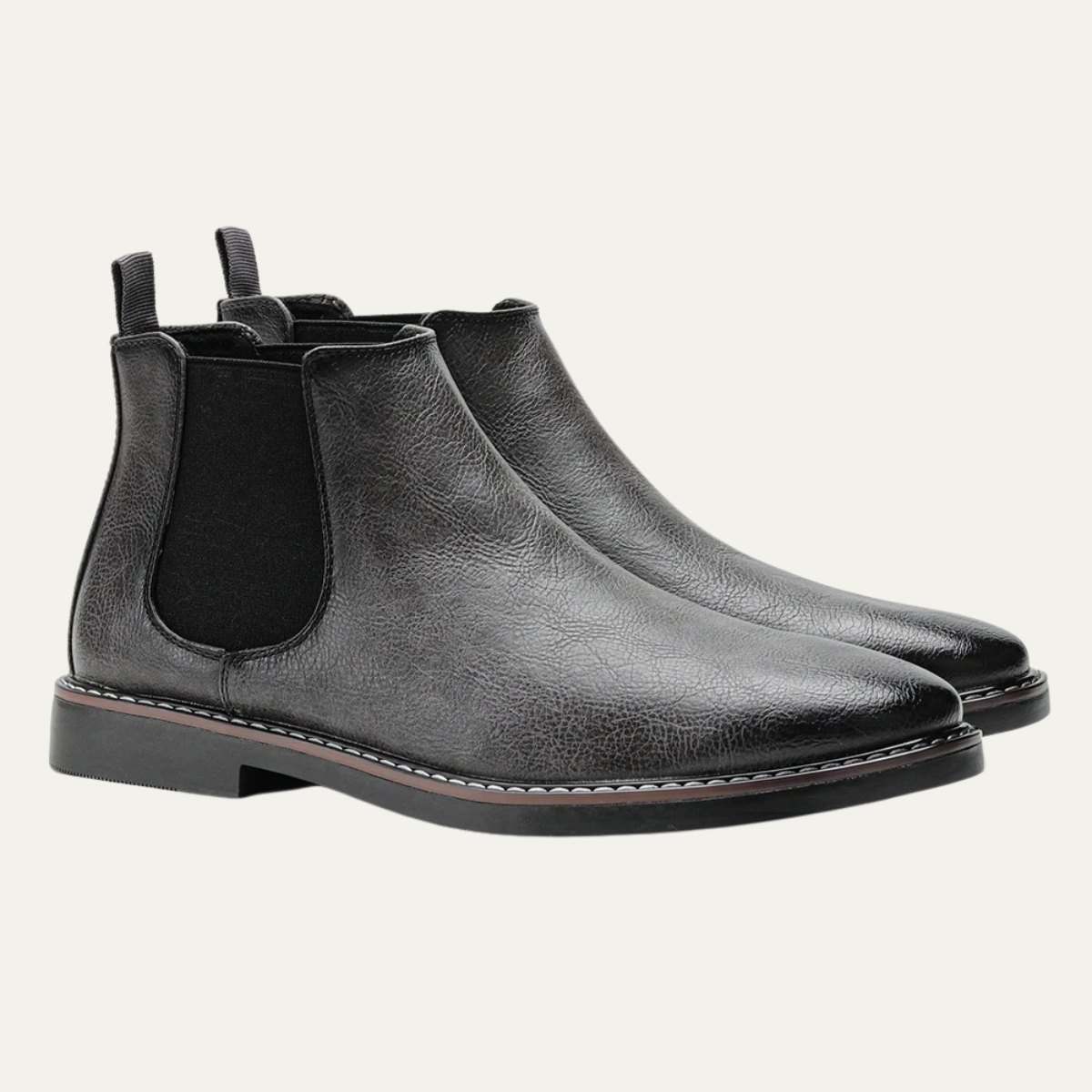Mantova Men's Leather Chelsea Boots Ankle Black