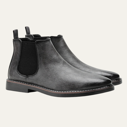 Mantova Men's Leather Chelsea Boots Ankle Black