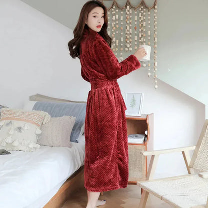 Women's Hooded Bathrobe Plush
