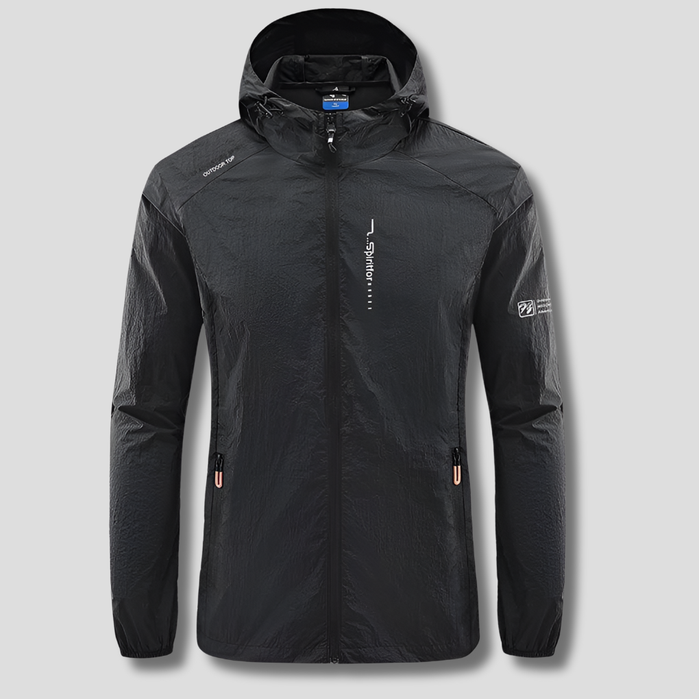 Men's Hooded Summer Jacket Lightweight Windproof