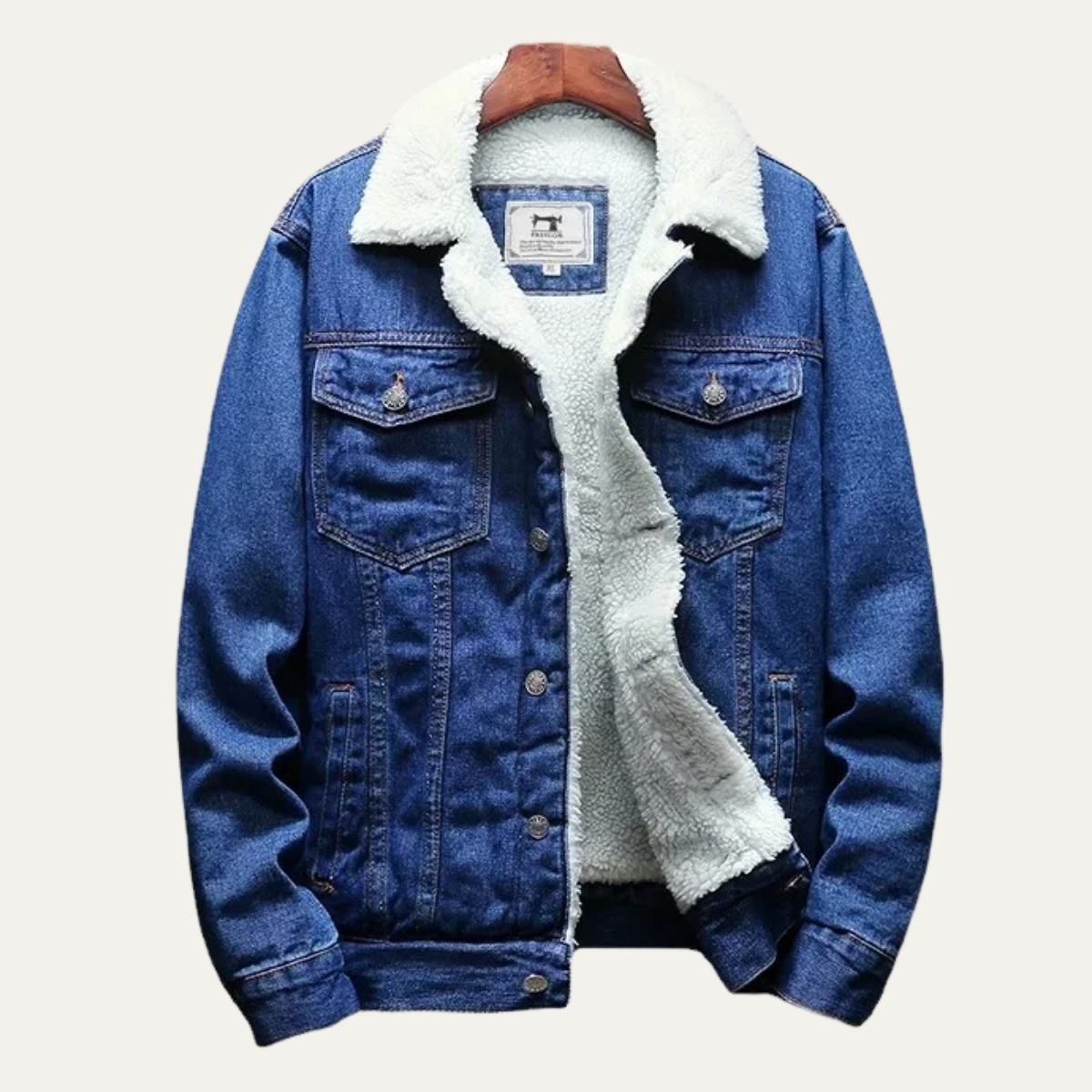 Men's Fleece Lined Denim Winter Jacket