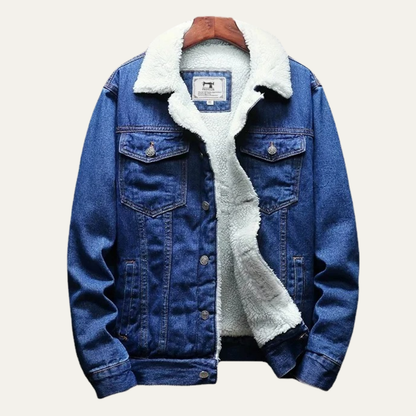 Men's Fleece Lined Denim Winter Jacket
