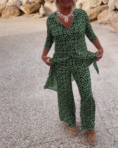 Women's Printed Two-Piece Set
