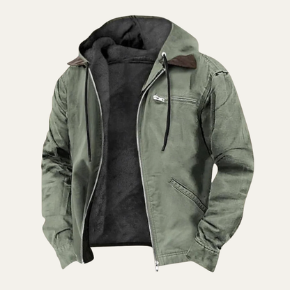 Men's Fleece Lined Hooded Winter Jacket