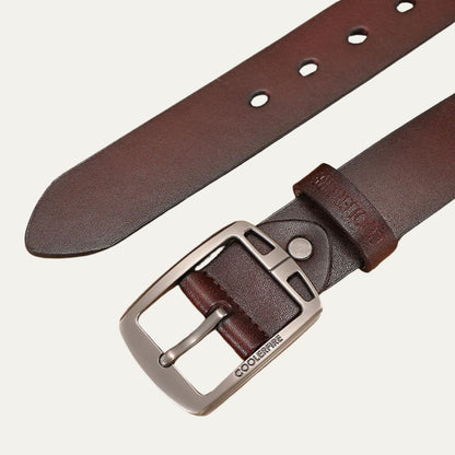 Genuine Cowhide Men's Belt Modern Vintage Style