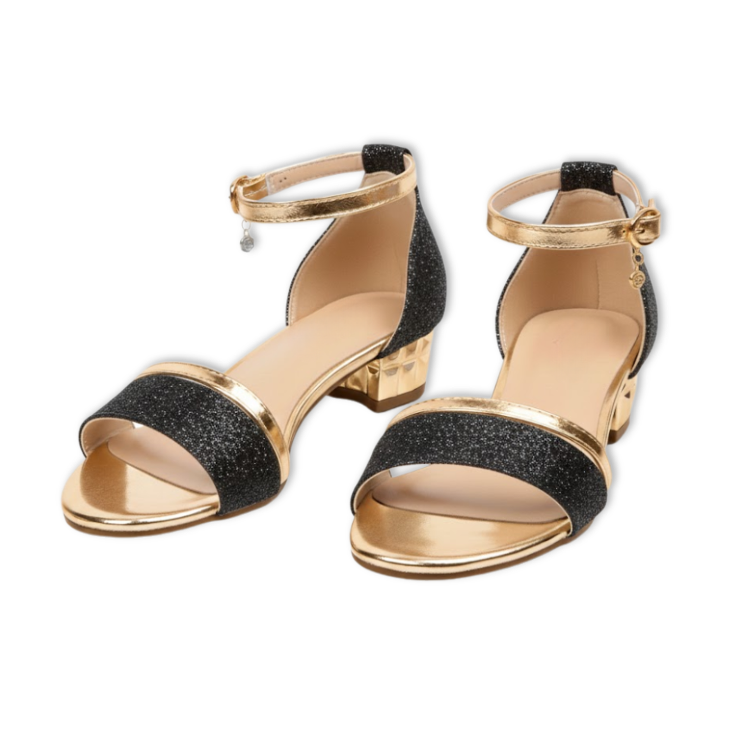 Luxury Metallic Flat Ankle Strap Sandals - VibreMode